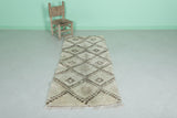 handmade moroccan runner rug 2.6 X 5.9 Feet