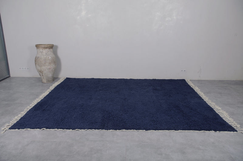 Dark Blue Beni Ourain rug - handmade custom carpet - custom moroccan rugs