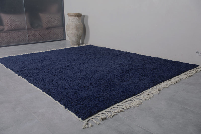 Dark Blue Beni Ourain rug - handmade custom carpet - custom moroccan rugs