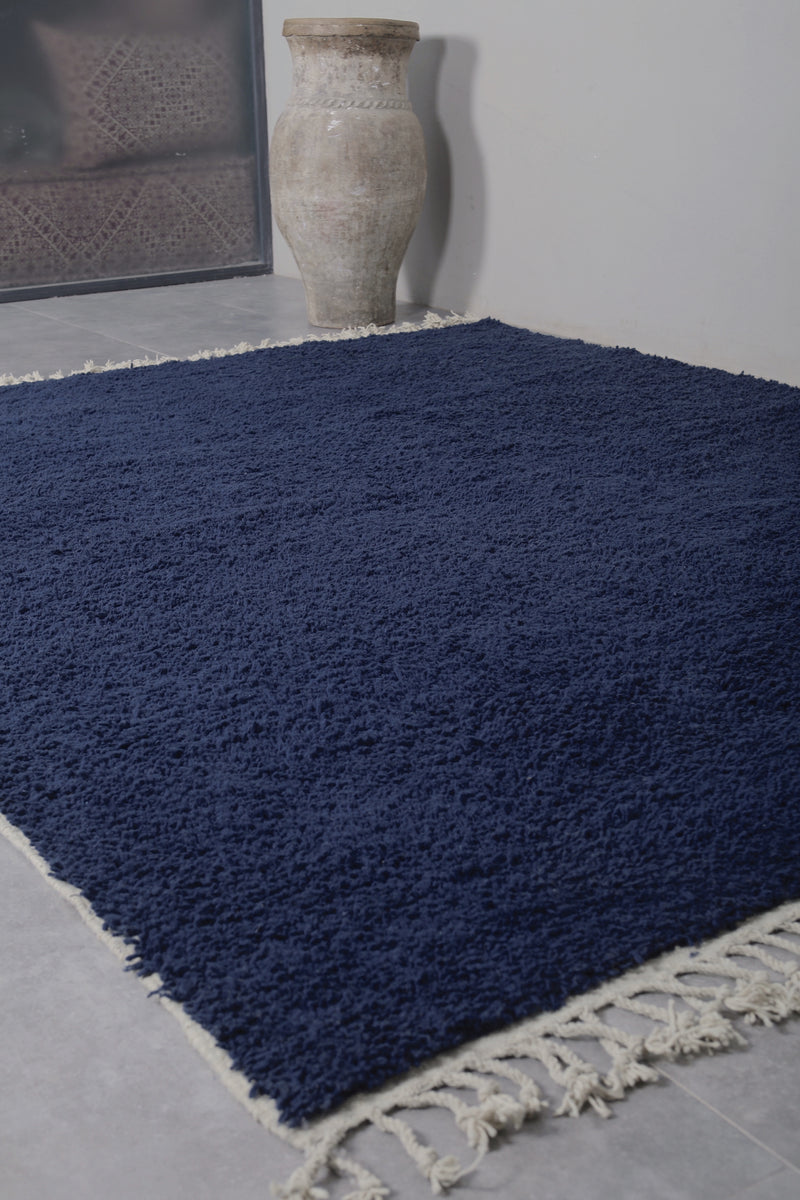 Dark Blue Beni Ourain rug - handmade custom carpet - custom moroccan rugs