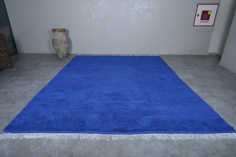 Blue Handmade Beni ourain rug - Berber rug - Wool rug