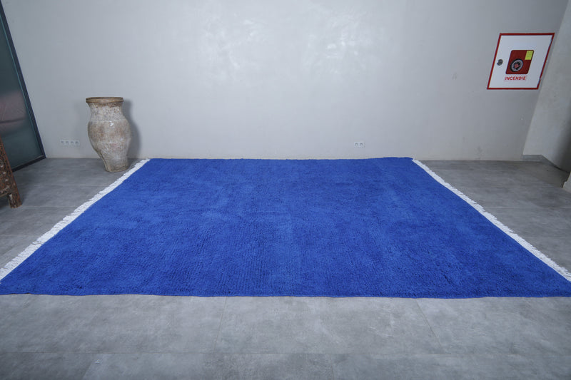 Blue Handmade Beni ourain rug - Berber rug - Wool rug