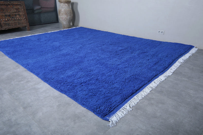 Blue Handmade Beni ourain rug - Berber rug - Wool rug