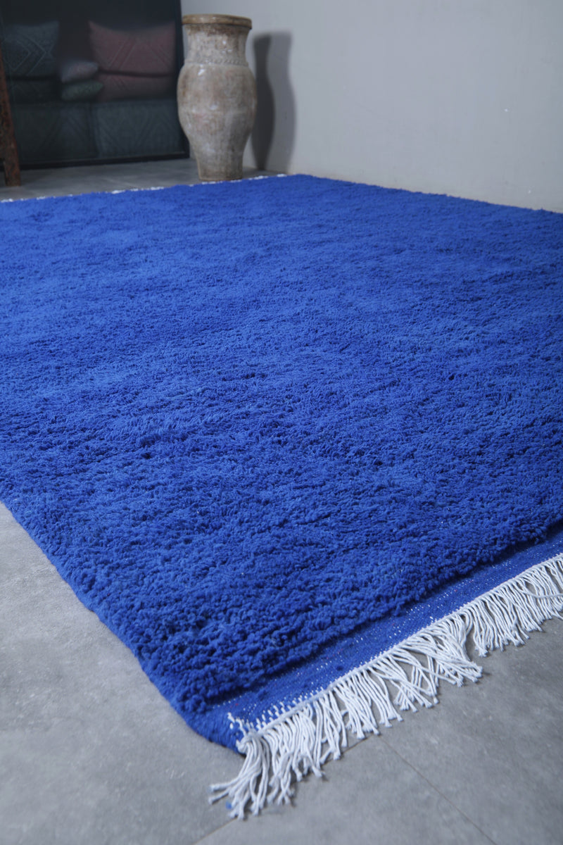 Blue Handmade Beni ourain rug - Berber rug - Wool rug