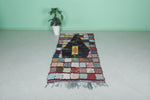 Runner Boucherouite rug 3.4 X 7.1 Feet