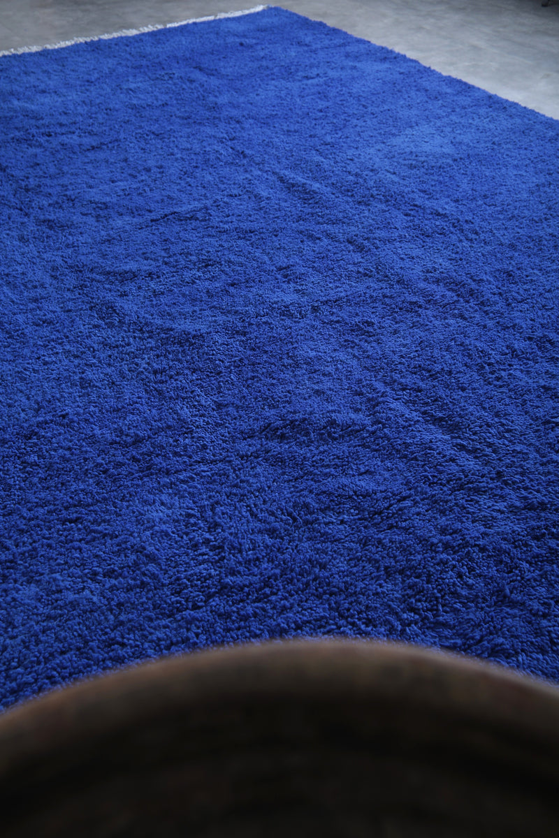 Blue Handmade Beni ourain rug - Berber rug - Wool rug