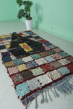 Runner Boucherouite rug 3.4 X 7.1 Feet