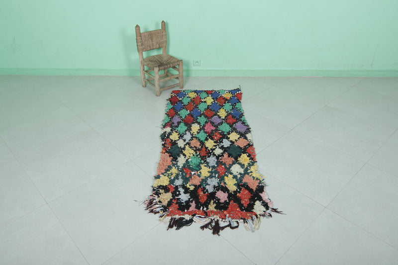 Colorful Boucherouite Rug - Handmade Moroccan | 2.3 x 5.4 FT