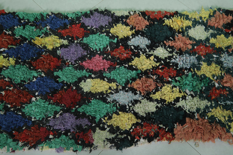 Colorful Boucherouite Rug - Handmade Moroccan | 2.3 x 5.4 FT