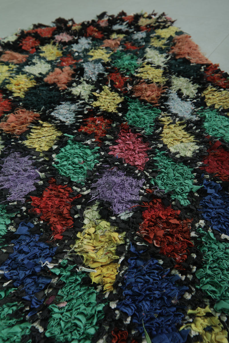 Colorful Boucherouite Rug - Handmade Moroccan | 2.3 x 5.4 FT