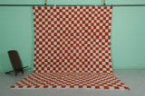 Moroccan Checkered Rug - 9 x 12 Feet | Handmade Wool Area Rug