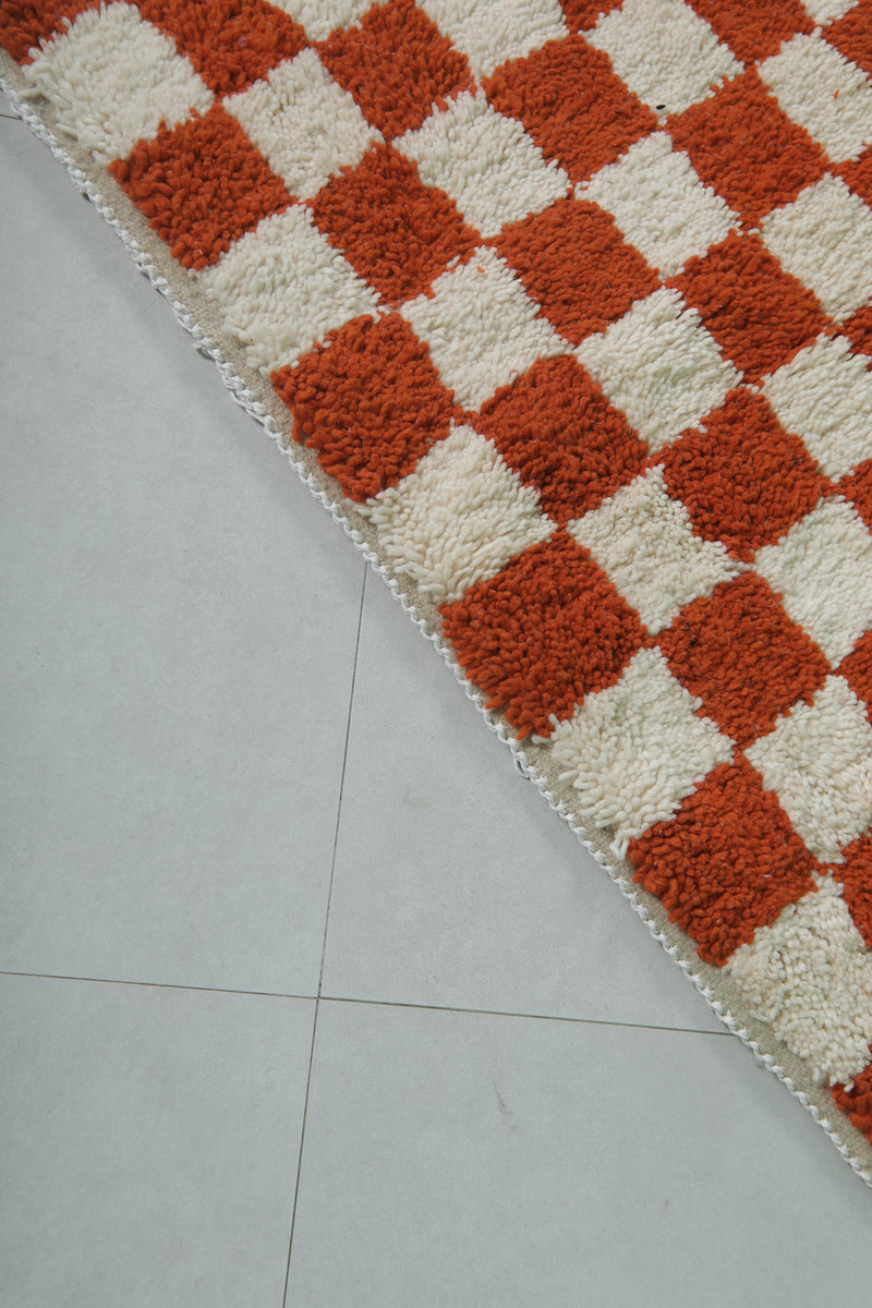 Moroccan Checkered Rug - 9 x 12 Feet | Handmade Wool Area Rug