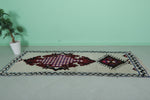 Vintage moroccan berber rug 3.6 X 9.2 Feet