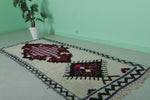 Vintage moroccan berber rug 3.6 X 9.2 Feet