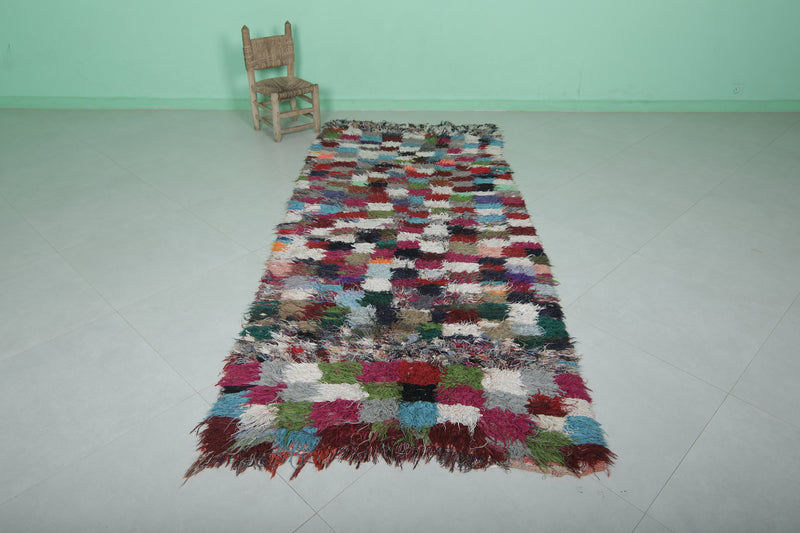 Boucherouite Runner Rug - 3.9x8.9 ft | Handwoven Moroccan Patchwork