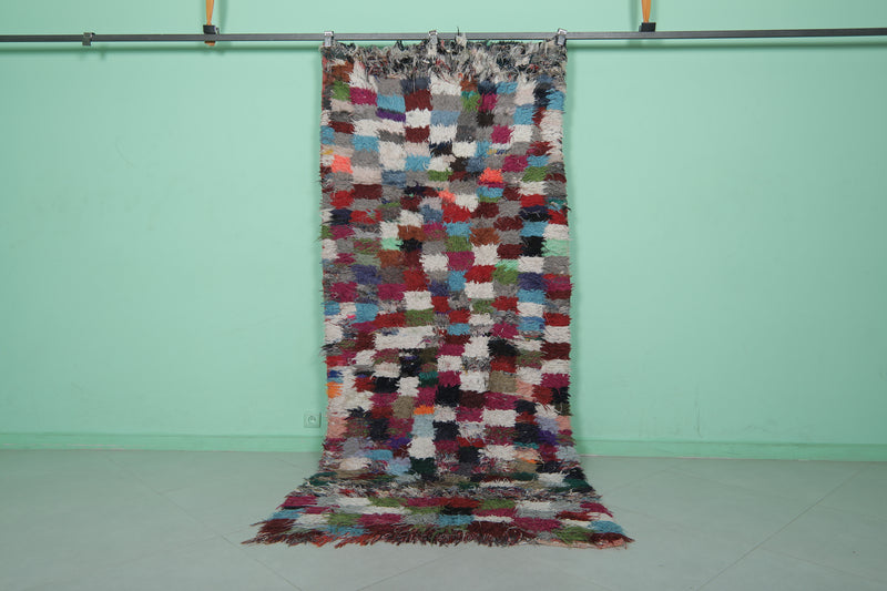 Boucherouite Runner Rug - 3.9x8.9 ft | Handwoven Moroccan Patchwork