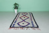 Vintage moroccan runner rug3.9 FT X 7.9 FT