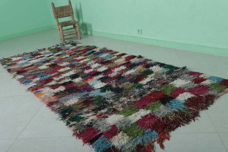 Boucherouite Runner Rug - 3.9x8.9 ft | Handwoven Moroccan Patchwork