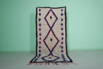 Vintage moroccan runner rug3.9 FT X 7.9 FT