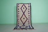 Vintage moroccan runner rug3.9 FT X 7.9 FT