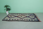 Vintage moroccan runner rug3.9 FT X 7.9 FT