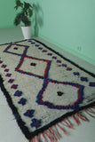 Vintage moroccan runner rug3.9 FT X 7.9 FT