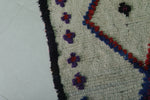 Vintage moroccan runner rug3.9 FT X 7.9 FT