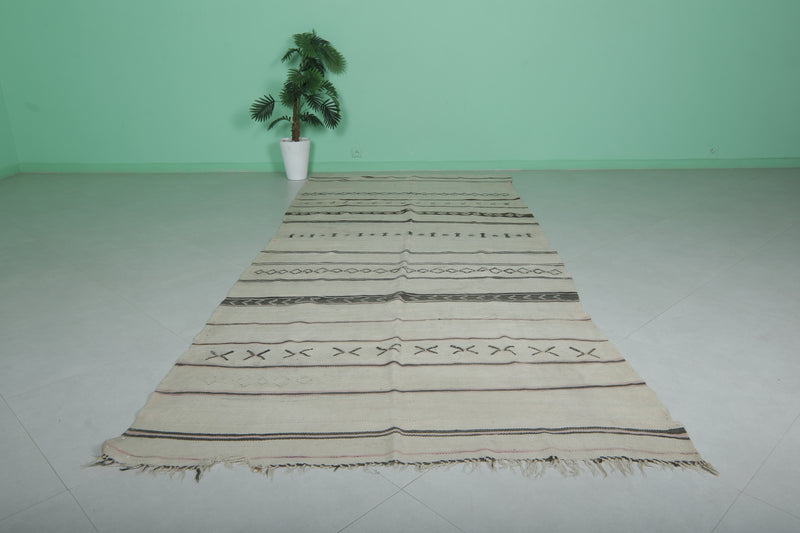 Handwoven Moroccan Kilim Rug - 5.2 FT X 12.5 FT