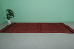 Red Moroccan Rug 5.8x14.2 FT - Handwoven Berber Carpet