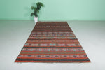 Handwoven Moroccan kilim rug 5.6 FT X 10.9 FT