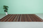 Handwoven Moroccan kilim rug 5.6 FT X 10.9 FT