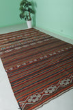 Handwoven Moroccan kilim rug 5.6 FT X 10.9 FT