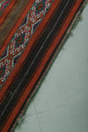 Handwoven Moroccan kilim rug 5.6 FT X 10.9 FT