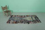 handmade berber runner rug 2.3 X 5.4 Feet