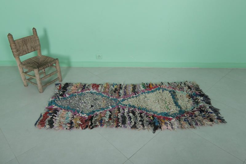 handmade berber runner rug 2.3 X 5.4 Feet