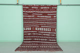 Vintage berber kilim rug 5.3 ft x 9 ft