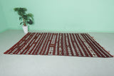 Vintage berber kilim rug 5.3 ft x 9 ft