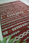 Vintage berber kilim rug 5.3 ft x 9 ft