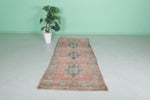 Pink Moroccan Rug Runner 3.4 X 8 Feet