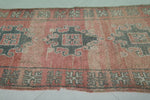 Pink Moroccan Rug Runner 3.4 X 8 Feet