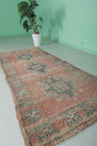 Pink Moroccan Rug Runner 3.4 X 8 Feet