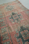 Pink Moroccan Rug Runner 3.4 X 8 Feet