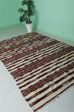 Vintage Handwoven kilim rug 5.3 ft x 8.8 ft