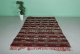 Red Moroccan berber rug 5.9 FT X 9.6 FT