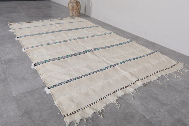 Berber Wedding Blanket Rug - Handwoven 4 x 6.8 ft