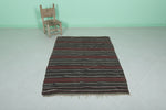 Vintage handwoven kilim rug 3.8 FT X 5.5 FT