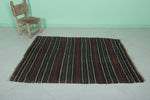 Vintage handwoven kilim rug 3.8 FT X 5.5 FT