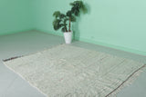 Handmade berber rug 5.4 X 6.3 Feet - minimalist design