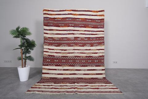 Vintage berber blanket 5.3 ft x 8.3 ft