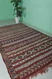 Moroccan kilim 5.4 FT X 9.4 FT Boho rug